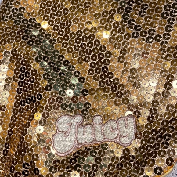 Y2K JUICY COUTURE GOLD SEQUIN DOG TEE SHIRT SZ MEDIUM NEW SUPERHERO COSTUME CAPE - Picture 10 of 11